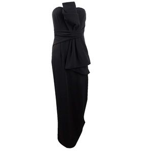 Adrianna Papell long strapless evening dress